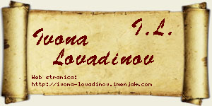 Ivona Lovadinov vizit kartica
